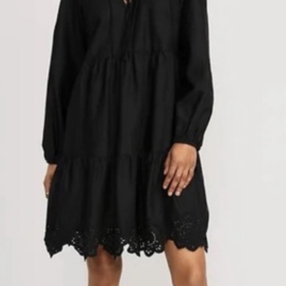 Old Navy Black Long Sleeve Dress